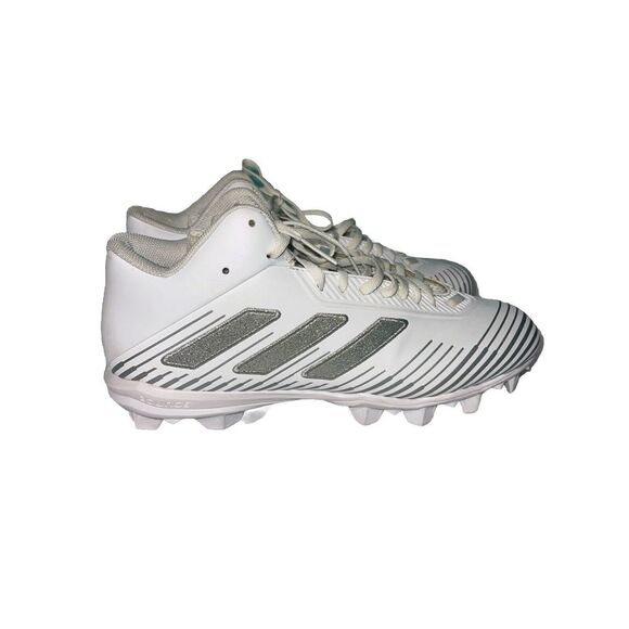 Adidas Size 11 Men's White And Silver Cleats Soccer, lacrosse, football‎ S-84 - Picture 3 of 7